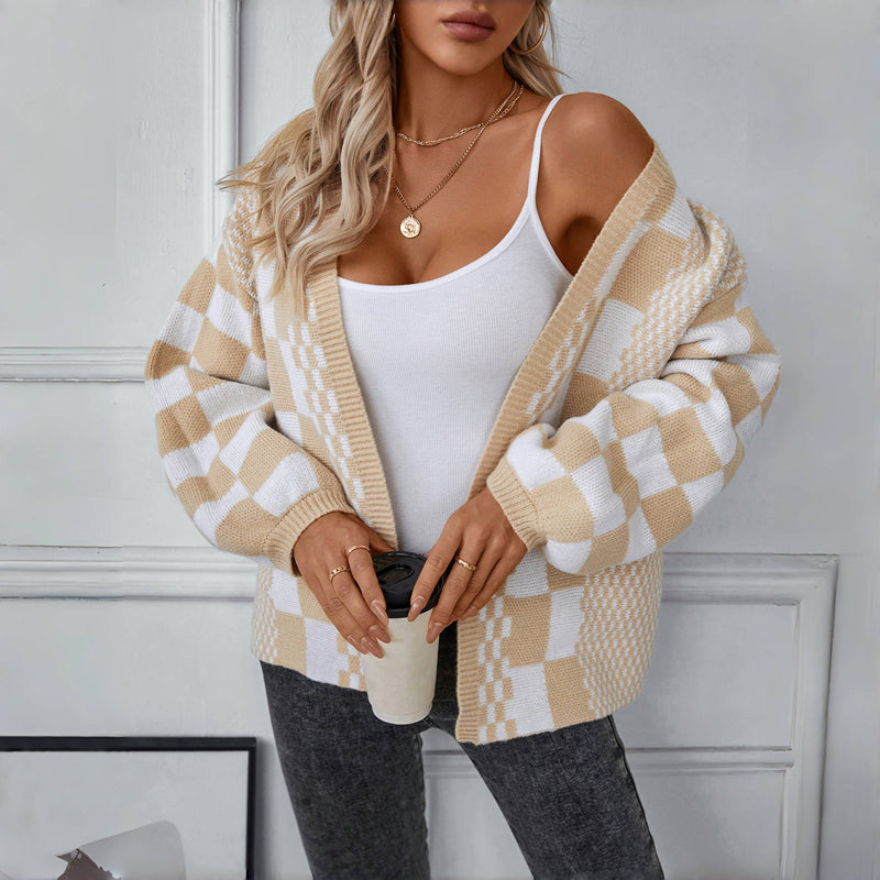Casual Checked Knitted Vest