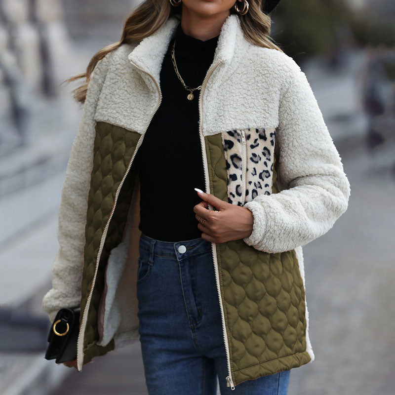 Patchwork Warm Plush Jacket