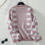 Casual Checked Knitted Vest