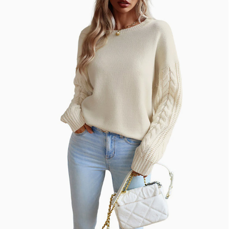 Casual Knitted Sweater in Solid Color