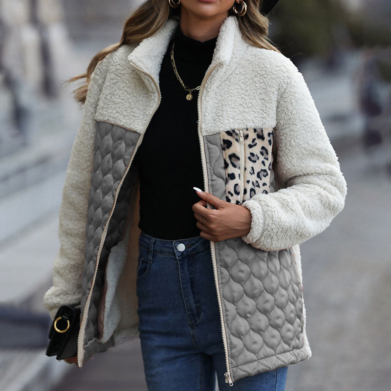 Patchwork Warm Plush Jacket
