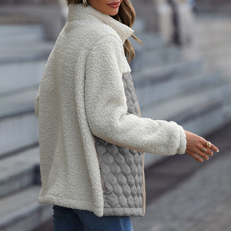 Patchwork Warm Plush Jacket