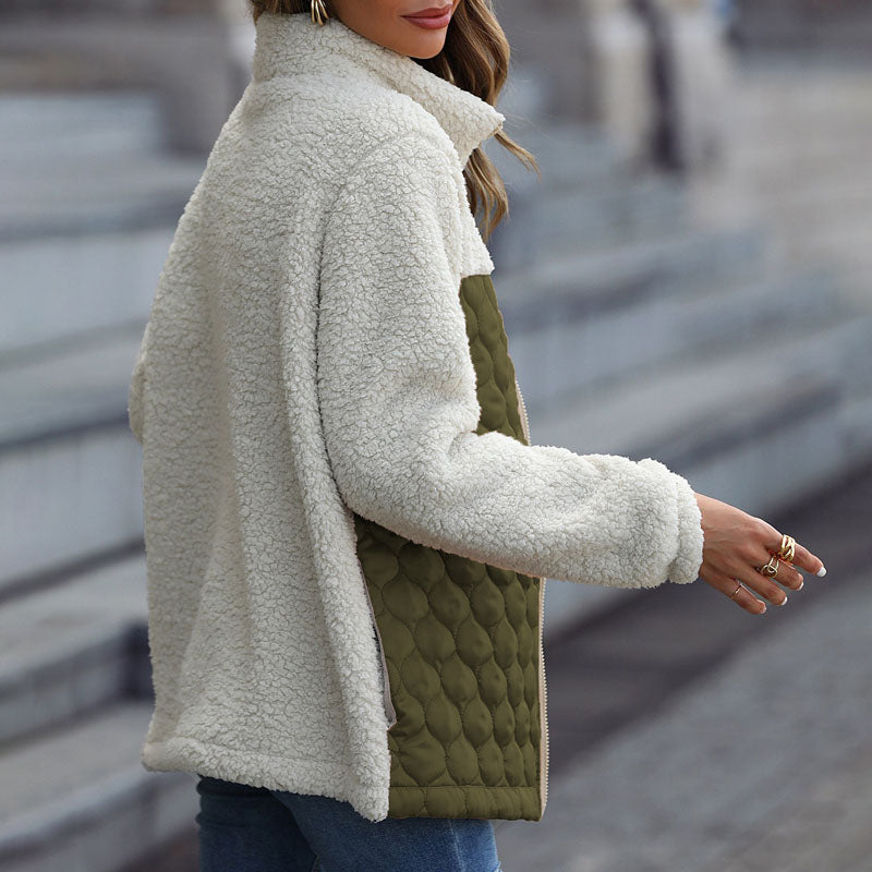 Patchwork Warm Plush Jacket