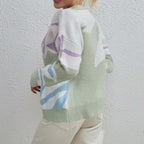 Casual Sweater with Color Blocks