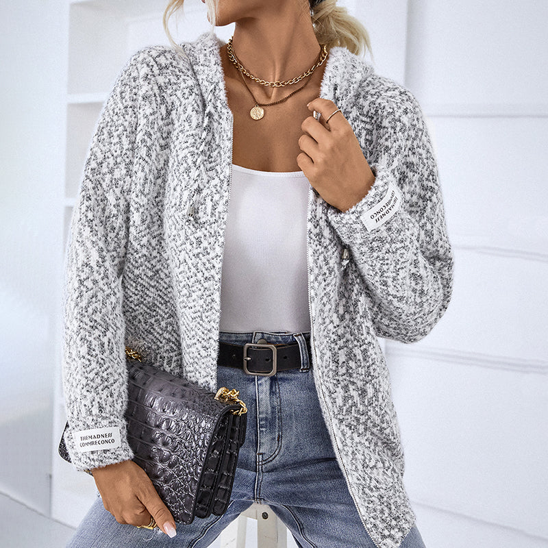 Casual Knitted Vest with Hood