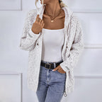 Casual Knitted Vest with Hood