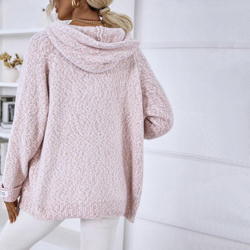 Casual Knitted Vest with Hood
