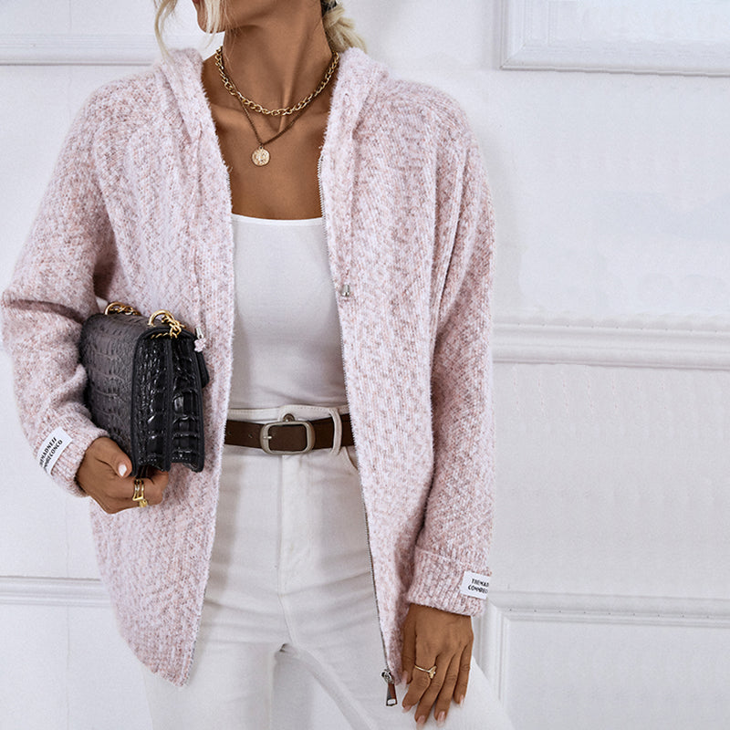 Casual Knitted Vest with Hood
