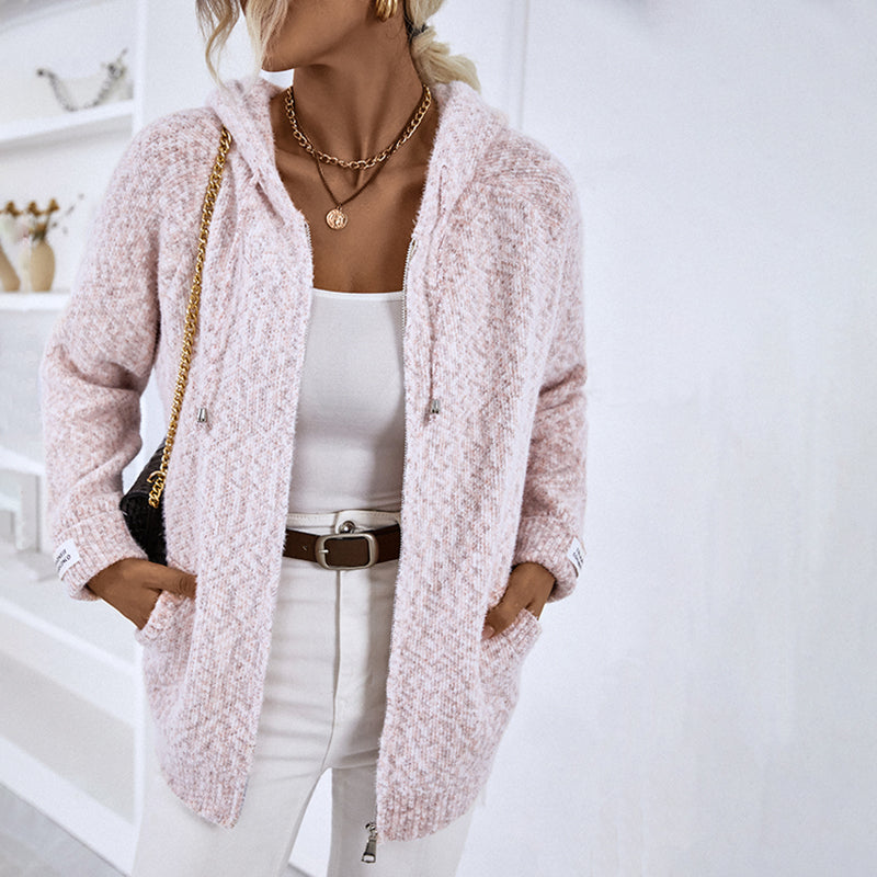Casual Knitted Vest with Hood
