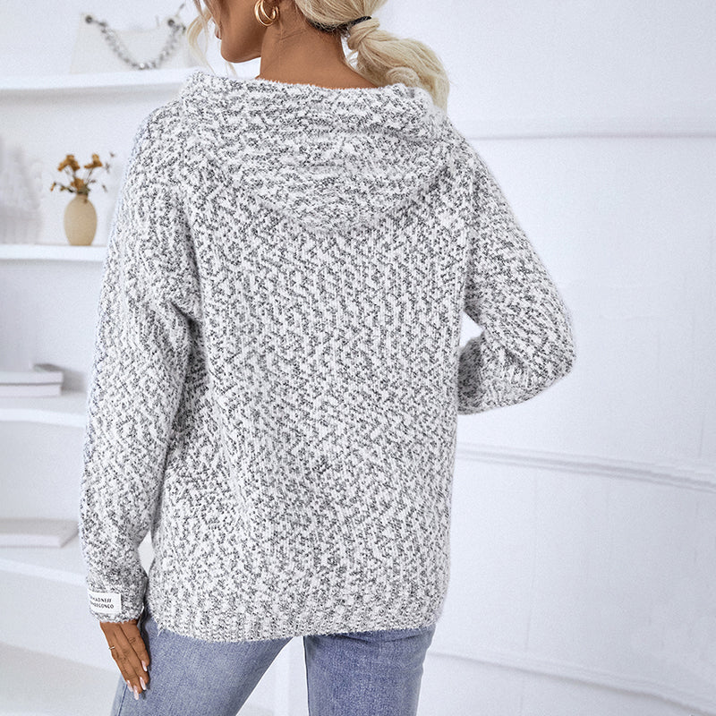 Casual Knitted Vest with Hood