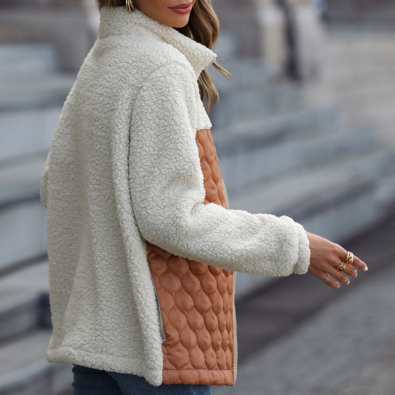 Patchwork Warm Plush Jacket