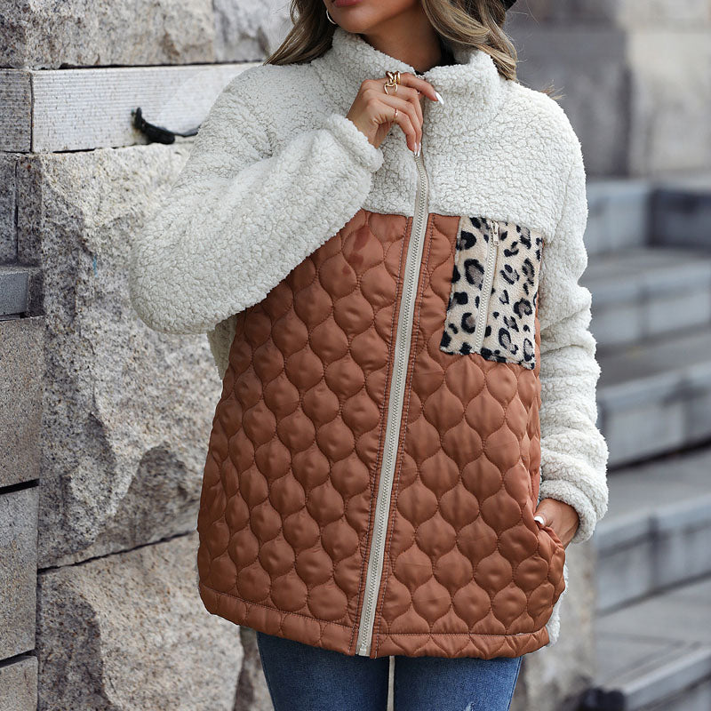 Patchwork Warm Plush Jacket