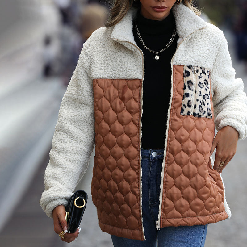 Patchwork Warm Plush Jacket