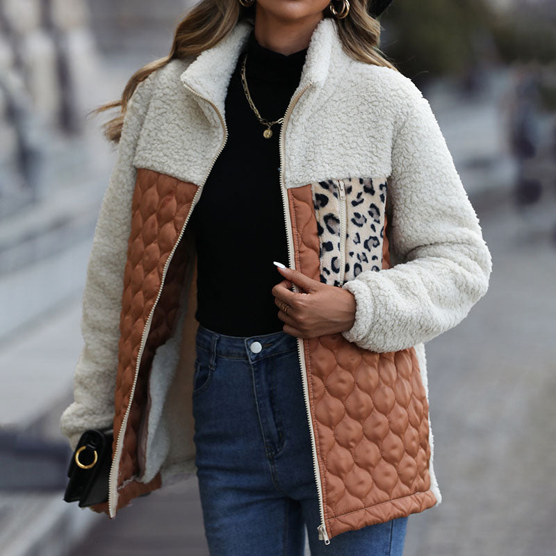 Patchwork Warm Plush Jacket