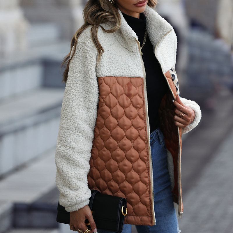 Patchwork Warm Plush Jacket