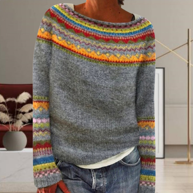 Vintage Geometric Knitted Sweater