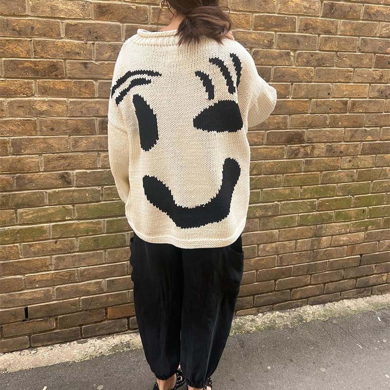Smiley Casual Knitted Sweater