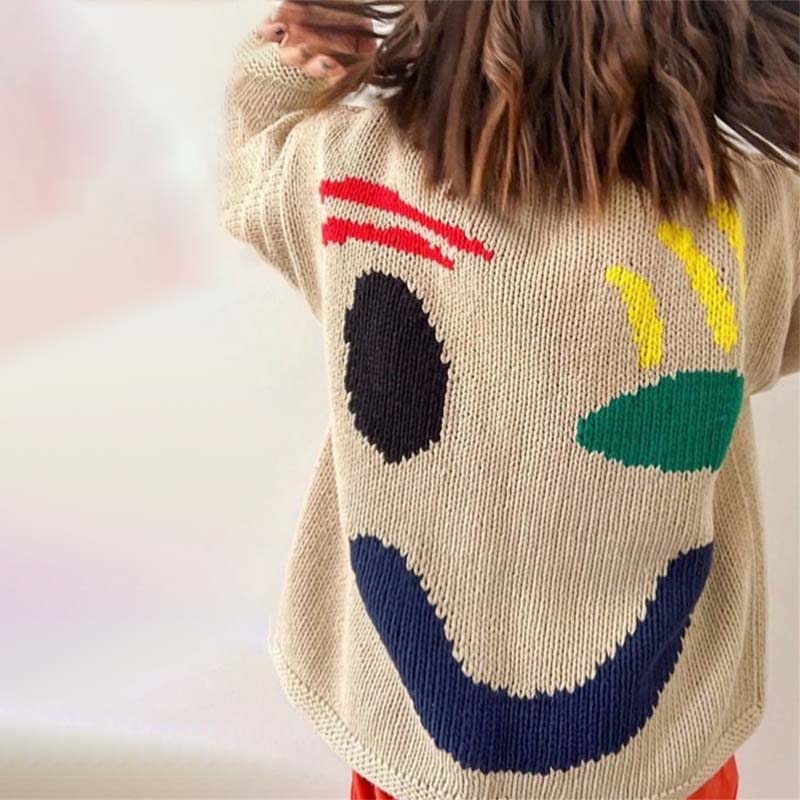 Smiley Casual Knitted Sweater