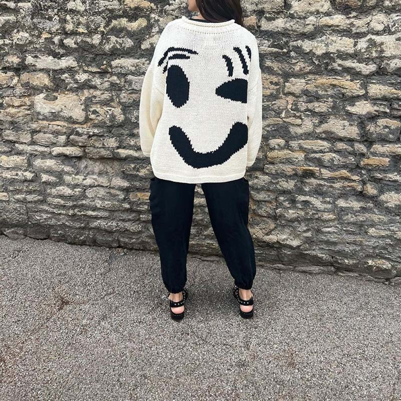 Smiley Casual Knitted Sweater