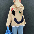 Smiley Casual Knitted Sweater