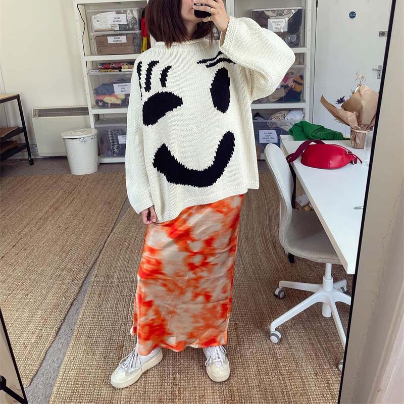 Smiley Casual Knitted Sweater