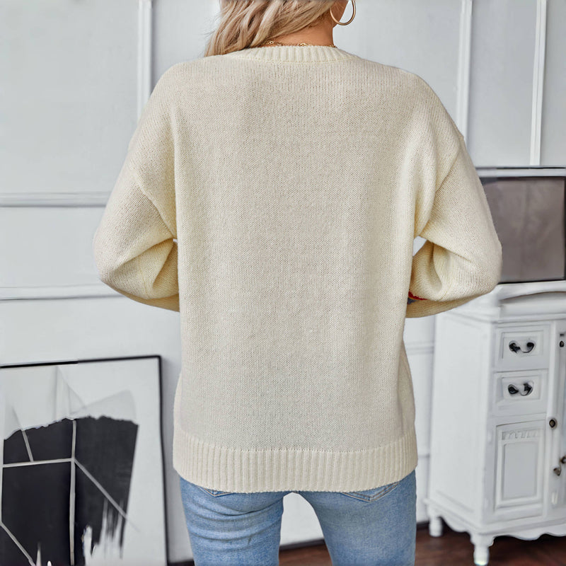 Casual Rainbow Knitted Sweater