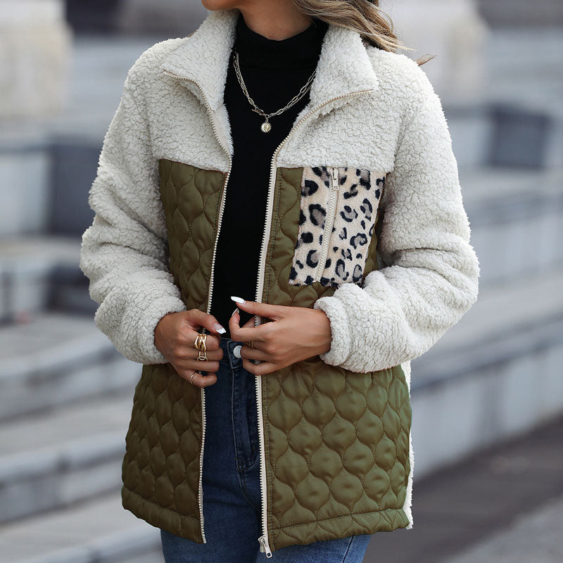 Patchwork Warm Plush Jacket