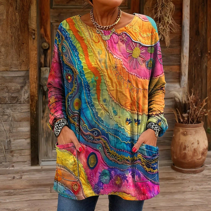Colorful Vintage Blouse