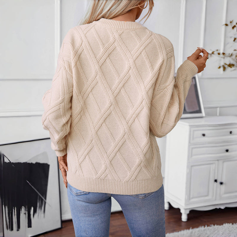 Solid Color Casual Sweater