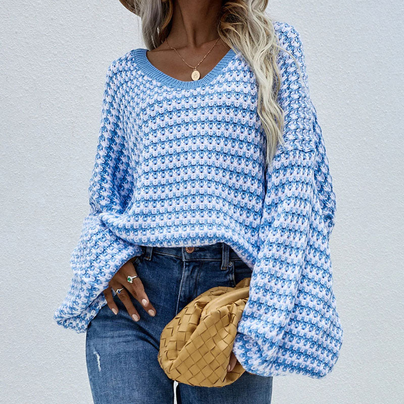Casual Striped Knitted Sweater