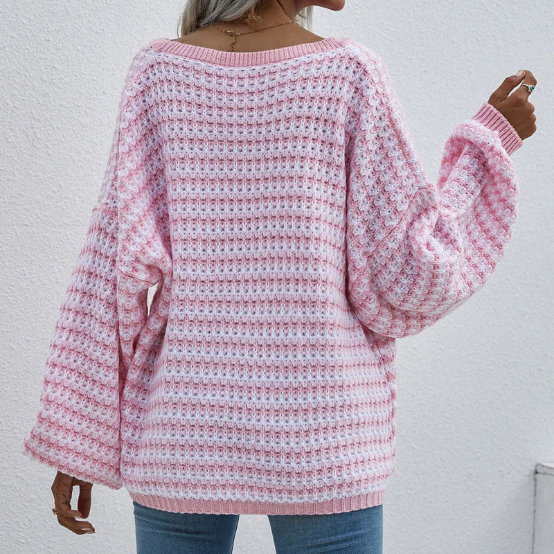 Casual Striped Knitted Sweater