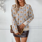 Vintage Flower Knitted Cardigan