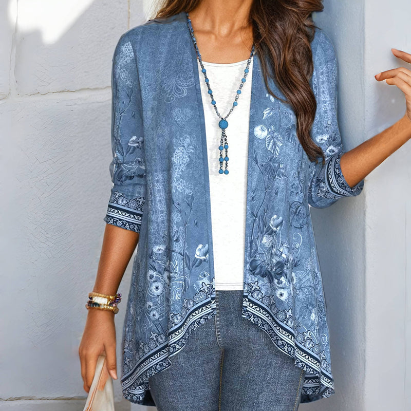 Vintage Vest with Floral Print