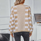 Casual Checked Knitted Vest