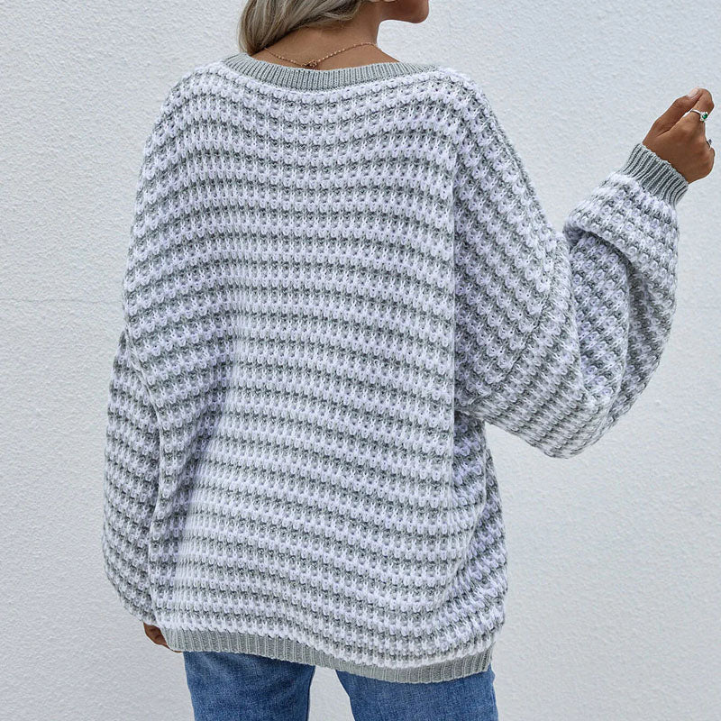 Casual Striped Knitted Sweater