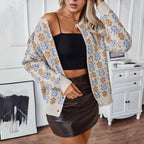 Vintage Flower Knitted Cardigan