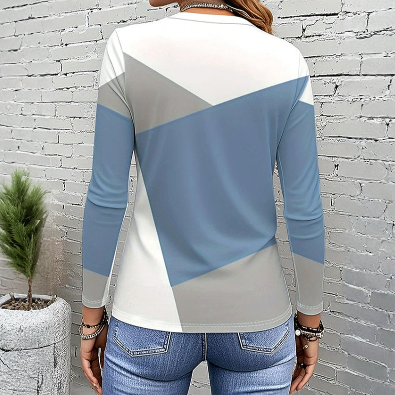 Casual T-Shirt with Color Blocks