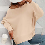 Casual Knitted Sweater in Solid Color