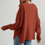 Casual Knitted Sweater in Solid Color