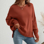 Casual Knitted Sweater in Solid Color