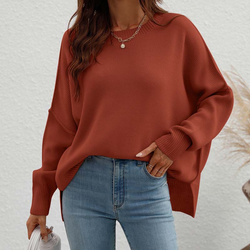 Casual Knitted Sweater in Solid Color