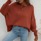 Casual Knitted Sweater in Solid Color