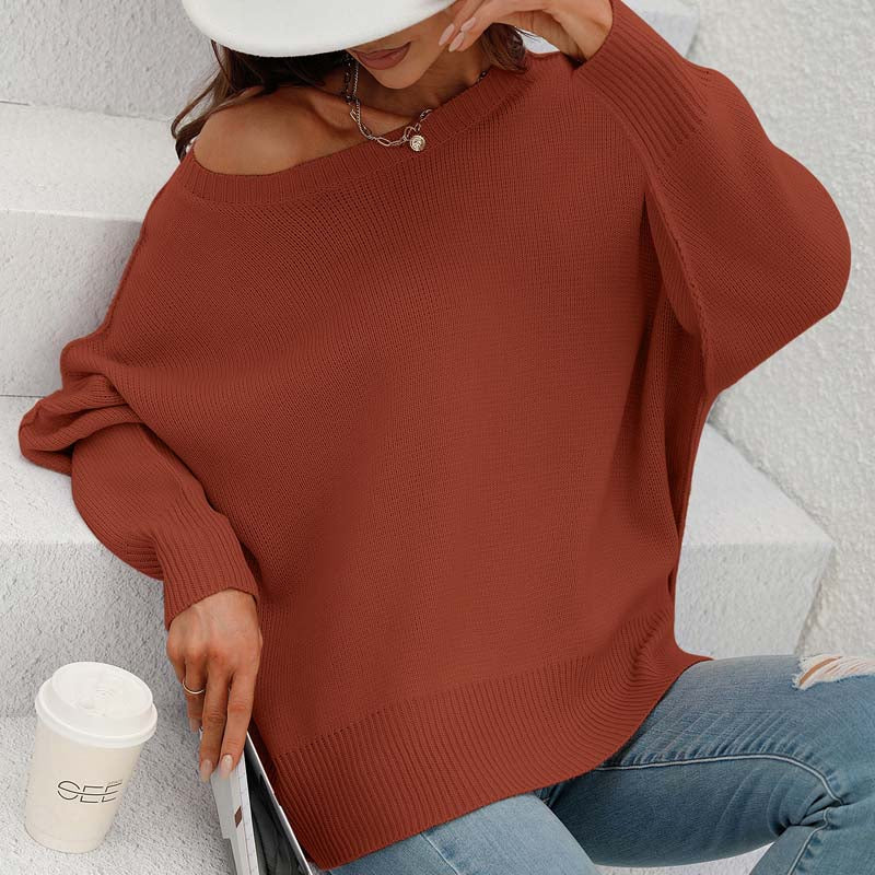 Casual Knitted Sweater in Solid Color