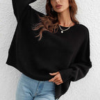 Casual Knitted Sweater in Solid Color