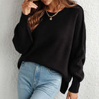 Casual Knitted Sweater in Solid Color