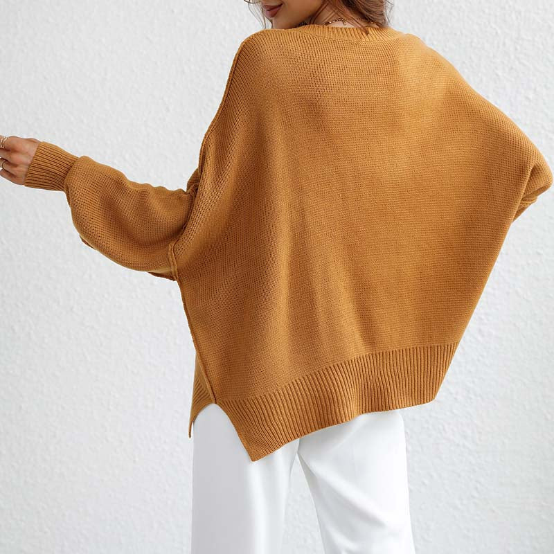Casual Knitted Sweater in Solid Color