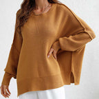 Casual Knitted Sweater in Solid Color
