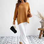 Casual Knitted Sweater in Solid Color