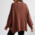 Casual Knitted Sweater in Solid Color