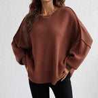 Casual Knitted Sweater in Solid Color